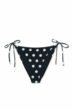 Bas de maillot de bain bikini à nouer à pois