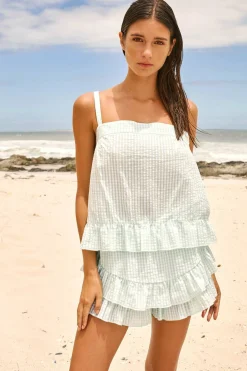 Bawełniany top w kratkę