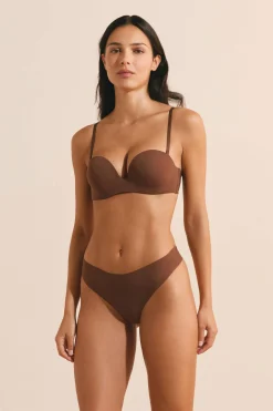 Biustonosz typu bandeau z mikrofibry