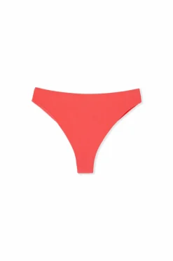 Dół od bikini brazyliany z wysokim stanem satynowy