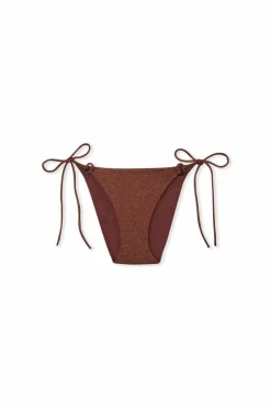 Dół od bikini z wiązaniem i brokatem
