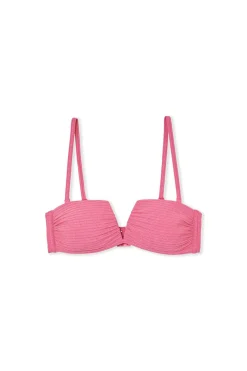 Góra kostiumu kąpielowego typu bandeau z cekinami i odpinanymi ramiączkami