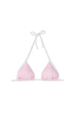 Góra od bikini trójkątna wiązana z wzorami