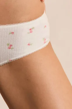 Hipsterka z wzorzystej bawełny pointelle