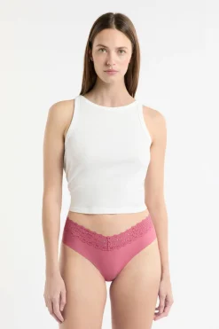 Hipster V-shape z mikrofibry i koronki