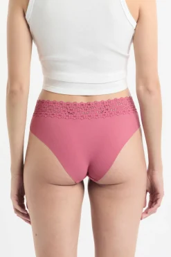 Hipster V-shape z mikrofibry i koronki