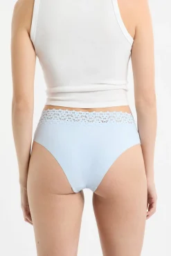 Hipster V-shape z mikrofibry i koronki