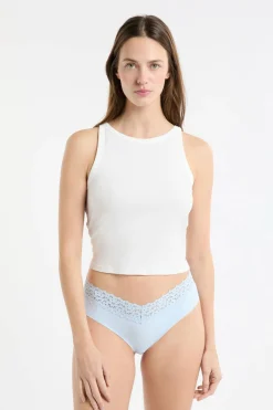 Hipster V-shape z mikrofibry i koronki