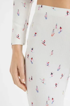 Legginsy piżamowe w motyw narciarzy
