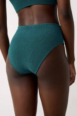 Majtki bikini z wysokim stanem z elastycznego materiału dół od bikini
