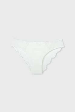 Majtki typu hipster z dwóch materiałów