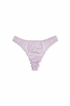 Satynowe stringi typu bloomer