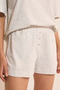 Szorty piżamowe boyfriend z bawełny