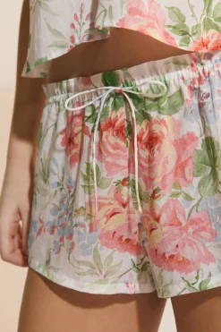 Szorty piżamowe w kwiatowy wzór