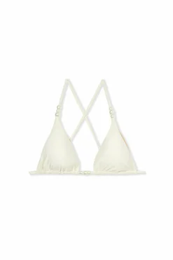 Trójkątna góra od bikini z satynowym wykończeniem i wyjmowanymi wkładkami - Etam x Hôtel Mahfouf